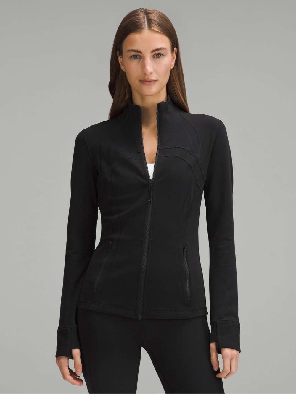 Lululemon Define Jacket Luon Black Blue Size 12 Activewear Athleisure Pilates
